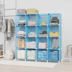 HOMIDEC Cube Storage Organizer 16-Cube Closet Organizer, Portable Closet Organizer Cubes Shelves for Clothes, Bedroom, Wardro