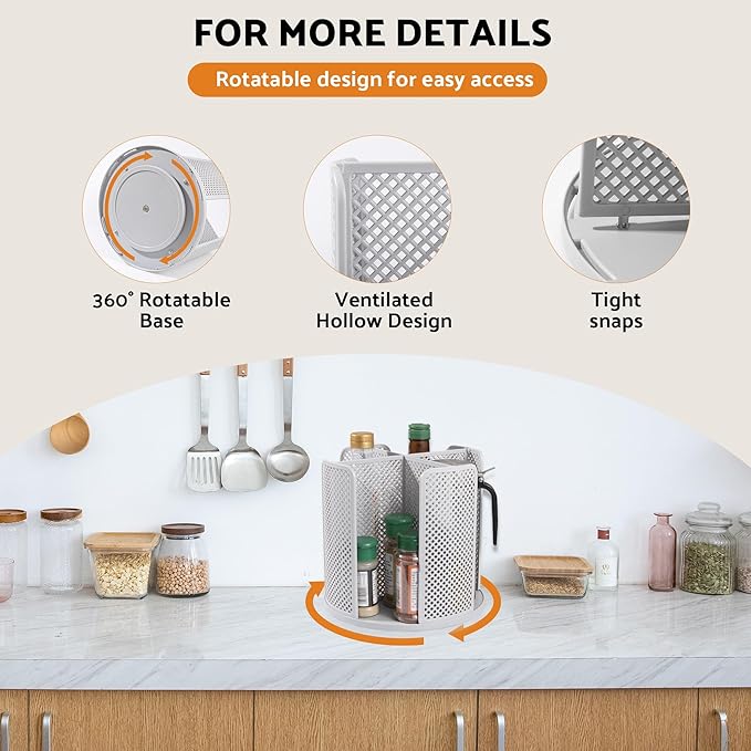 Rotating Paper Cup Dispenser, Cup Holder with 4 Compartments, Disposable Coffee Cup Dispenser Removable, Plastic Cup Storage 