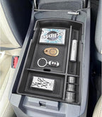 Center Console Organizer Tray Compatible with Subaru Ascent 2019-2026 Insert Tray Storage Accessories Armrest Box Secondary Storage, ABS Material Interior Storage Box with Coin Holder, Black