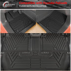 Floor Mats Compatible with 2020-2025 Hyundai Palisade Trunk Mat Cargo Liner TPE Back Seat Cover Protector 2024 Palisade 7 & 8 Seats Accessories (Trunk Mat with Backrest Mats+Floor Mats)