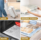 TAILI 4 Pack Vacuum Storage Bags, Jumbo Vacuum Seal Bags for Clothing (40x31 Inch), Space Saver for Bulky Bedding, Comforters