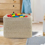COMFY-HOMI 3Pack Small Woven Cotton Rope Basket for Organizing, Gift Baskets for Handles, Empty Gift Baskets, Medium Rope Bas