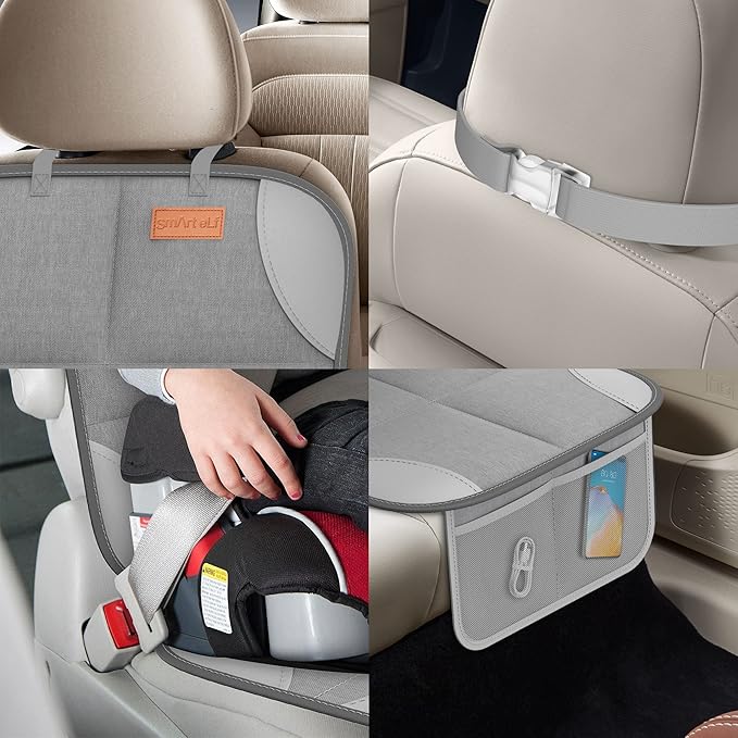 SMART ELF2 Pack Car Seat Protector-600D Fabric Waterproof Carseat Protector with Thicily Padded to Protect Your Car Seats fro