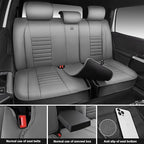 CAR PASS Nappa Leather Car Seat Covers Full Set, Luxury Seat Protector for Cars, Waterproof Anti-Slip Car Seat Cushion Armres
