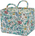 Boho Fabric Storage Basket, Large Capacity Laundry Basket, 12.2'' x 10.23'' x 10.23'' Collapsible Laundry Hamper with Easy Ca
