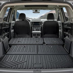 Floor Mats for 2018-2025 2026 Volkswagen Atlas 7 Passenger Bench Seating (Not for Cross Sport), All Weather TPE Durable Cargo Mat with Backrest Mats for VW Atlas Accessories