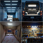 12V Led Interior Light Bar 4 Packs 72Led 6500K White with ON/Off Switch 11Inch 12V 24V for Enclosed Cargo Trailer RV Van Truck Lorry Camper Caravan Motorhome (4Pcs)