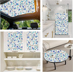 SOMWISE Frosted Glass Window Film, Heat Insulation, UV Block, Anti-Glare, One Way Privacy Tint, Static Cling for Home Bathroom Door, Renter Friendly, Day & Night Privacy
