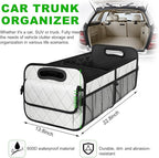 Car Trunk Organizer, Multi-Compartment Auto Trunk Storing Bag with Pockets, Collapsible Organizer and Storage for Sedans, SUVs,