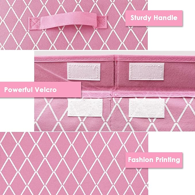 VERONLY Toy Box Chest Organizer Bins for Girls Boys, Kids Large Fabric Collapsible Storage Basket Container with Flip-Top Lid