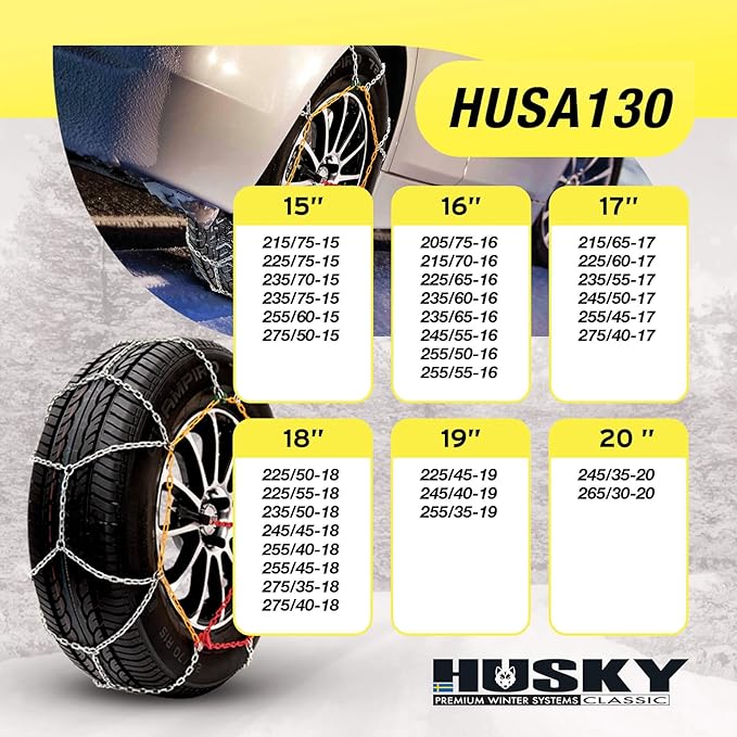 Sumex HUSA130 KN130 Husky Advance Snow Chains 9 mm