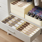 Joyoldelf Sock Drawer Organizer Divider 4 Packs Underwear Organizer, 2 x 24 Cell + 2 x 16 Cell Closet Organizers and Storage 