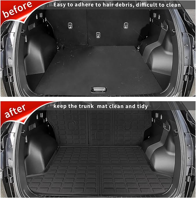 Floor Mats Compatible with 2022-2025 2026 Hyundai Tucson Trunk Mat Cargo Liner Cargo Mat TPE All Weather Back Seat Cover Protector 2024 Tucson Accessories(Floor Mats+Backrest Mats+Trunk Mat)
