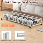 Yecaye Under Bed Storage with Wheels 2 Pack, 85L Extra Large Under Bed Storage Containers with Metal Frame & Clear Lid, Rolli