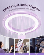 andobil [2026 Unrivaled Stability] Magnetic Phone Grip Holder for MagSafe Ring Stand Holder Kickstand Compatible with MagSafe Accessories for iPhone 17 Air 16 Pro Max Plus 15 14 13 12&Android, Purple
