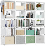 Mavivegue 20 Cube Book Shelf, Storage Organizer, Large DIY Bookcase, Metal Cube Bookshelf, Cubbies Closet Storage Organizer S