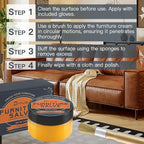 Furniture Salve with Beeswax & Orange Oil for Leather, Wood, Vinyl – 3-in-1 Polisher, Conditioner & Restorer for Couches, Tab