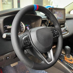 MEWANT Hand Sewn Steering Wheel Cover for Toyota Camry 2018-2019/Toyota Avalon 2019/Toyota Corolla 2019-2020/Toyota RAV4 2019 Steering Wheel Accessories