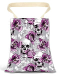 Car Garbage Can, Hanging Car Trash Can for Back Seat Organizer, Cool Skull Flowers