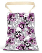Car Garbage Can, Hanging Car Trash Can for Back Seat Organizer, Cool Skull Flowers