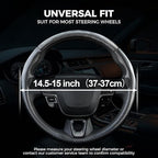West Llama Carbon Fiber Steering Wheel Covers,3 Piece Car Wheel Cover Universal Fit 99% Cars(Matte Black)
