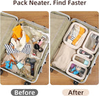 5PCS Diaper Bag Organizer Pouch Set, Clear Organizer Bags, TSA Approved Toiletry Bag, Clear Waterproof Cosmetic Bags with Zip