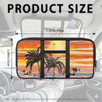 Palm Tree Car Sun Visor Organizer Auto Interior Accessories Car Storage with Card Holders Multi-Pocket Visor Organizer Storage for Car/SUV/Truck with Pockets Easy to Clean