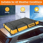 MaxxHaul 50853 Truck Platform Rack Rooftop Cargo Carrier Bag, 20 Cu Ft (63″ L × 54″ W × 10″ H), Heavy-Duty PVC, Weather-Resistant with Lockable Zipper & Full Strapping System