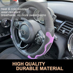 PINCTROT Comfy Grip Steering Wheel Cover, Anti-Slip Design, Universal 14.5-15 Inch(Silicone Purple)