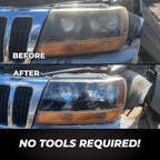 Detour Heavy Duty Headlight Restoration Kit - 2 Easy Steps to Professionally Restore Yellowed and Clouded Plastic Headlights,