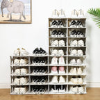 6-Tier Shoe Rack,Stackable Shoe Storage Organizer for Bedroom Entryway, Adjustable Shoe Rack,Shoe Slots Organizer Shelf, Easy