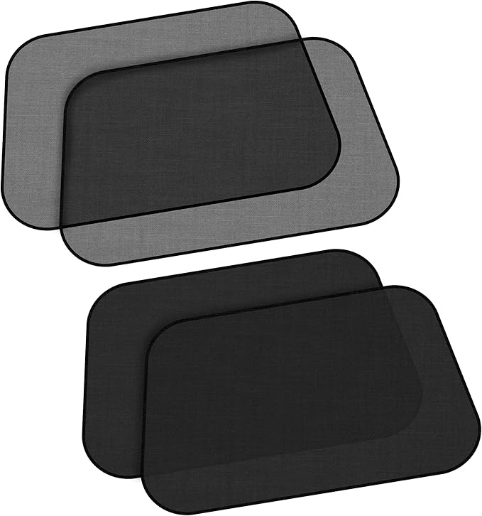 EcoNour Car Side Window Shades for Baby | 4 Pack - Car Window Sun Blocker Shades for Kids | Foldable Cling Window Cover Protects UV & Heat Glare | Window Shade for Privacy | Medium (21"x12")