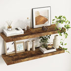 Fun Memories 36Inch Floating Shelves, 9.3Inch Deep Rustic Wall Shelves - Extra Deeper & Thicker Wall Mounted Storage Shelf fo