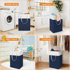 TasticTotes laundry basket 3-Pack, laundry hamper, Hamper with handles, collapsible laundry baskets, Waterproof dirty clothes