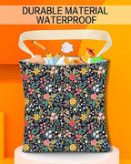 Car Trash Can, Durable Hanging Car Trash Garbage Bag, Cute Automotive Garbage Cans Organizer, Cute Colorful Flowers