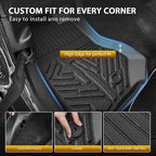 Powerty Floor Mat for Nissan Murano 2025 2026, All Weather TPE Custom Trunk Cargo Mat Liner with Backrest Mat Replacement for Nissan Murano Accessories (Trunk Mat+Backrest Mat+Floor Mat)