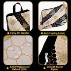 6 Pcs Compression Packing Cubes Waterproof Suitcase Travel Bag Luggage Backpack Organizer Travel Cubes for Packing-Black and 