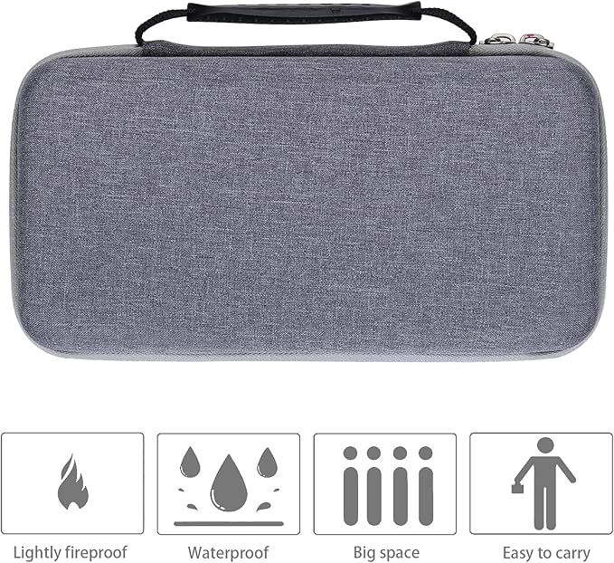 khanka Hard Travel Case Replacement for Halo Bolt 58830/57720 / Air 58830 / ACDC Max 55500 mWh Portable Emergency Power Kit, Portable Phone Laptop Charger, Case Only (Grey)