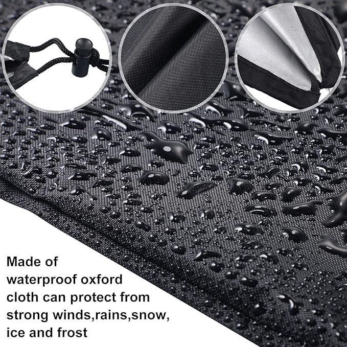 Side View Mirror Cover Auto Rearview Protection Cover Snow Ice Mirror Covers Exterior Rear View Accessories Universal Size for Cars, Black (4 Pieces)