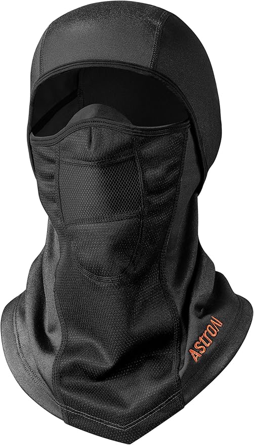 AstroAI 47.2" Ice Scrapers & Ski Mask Balaclava for Cold Weather Black