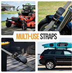 FORTEM Ratchet Straps, Tie Down Strap Set 1650lb Break Strength, 4 Pack 15ft x 1in, 4 Soft Loops, Moving Straps Tie Downs, Cargo Cam Buckles for Trucks, Carry Bag, for Men