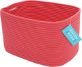 OrganiHaus Red Rainbow Basket - Colorful Woven Storage Basket for Playroom, Nursery & Classroom Decor & Toy Storage, 15x9x10