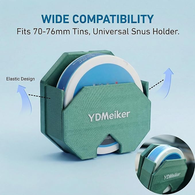 Zyn Holder for Car Visor & Belt Clip, Tactical Pouch Can Holster Fits to Most Pouches, Secure Metal Clip Sun Visor Organizer & EDC Carrier, Tins Holster, Metal Green