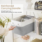 Large Storage Baskets- 15x11x10 inch Storage Bins for Shelves and Closet Organizing, Foldable Fabric Bin for Home Organizatio