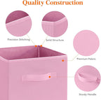 Lifewit Storage Cubes, Foldable Decorative Fabric Storage Baskets for Organizing Home Organizers with Handles for Shelves, Cl