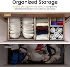 Reli. Drawer Organizer Clothes (14 Pack) | Dresser Drawer Organizers & Nursery Organization | Foldable Fabric Dresser Storage