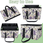 Reusable Grocery Bags Heavy Duty Shopping Bags Foldable Large Tote Bags with Long Handles & Hard Bottom