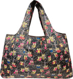 allydrew Large Foldable Tote Nylon Reusable Grocery Bags, 5 Pack