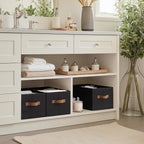 StorageWorks Storage Bins for Shelves, Closet Organizers and Storage Baskets, Fabric Clothes Organizer, Foldable Laundry Bask