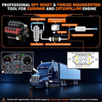 ANCEL HD430 Heavy Duty Truck Scanner, DPF Reset & Forced Regeneration for Cummins & Caterpillar Engine, Full System HDOBD